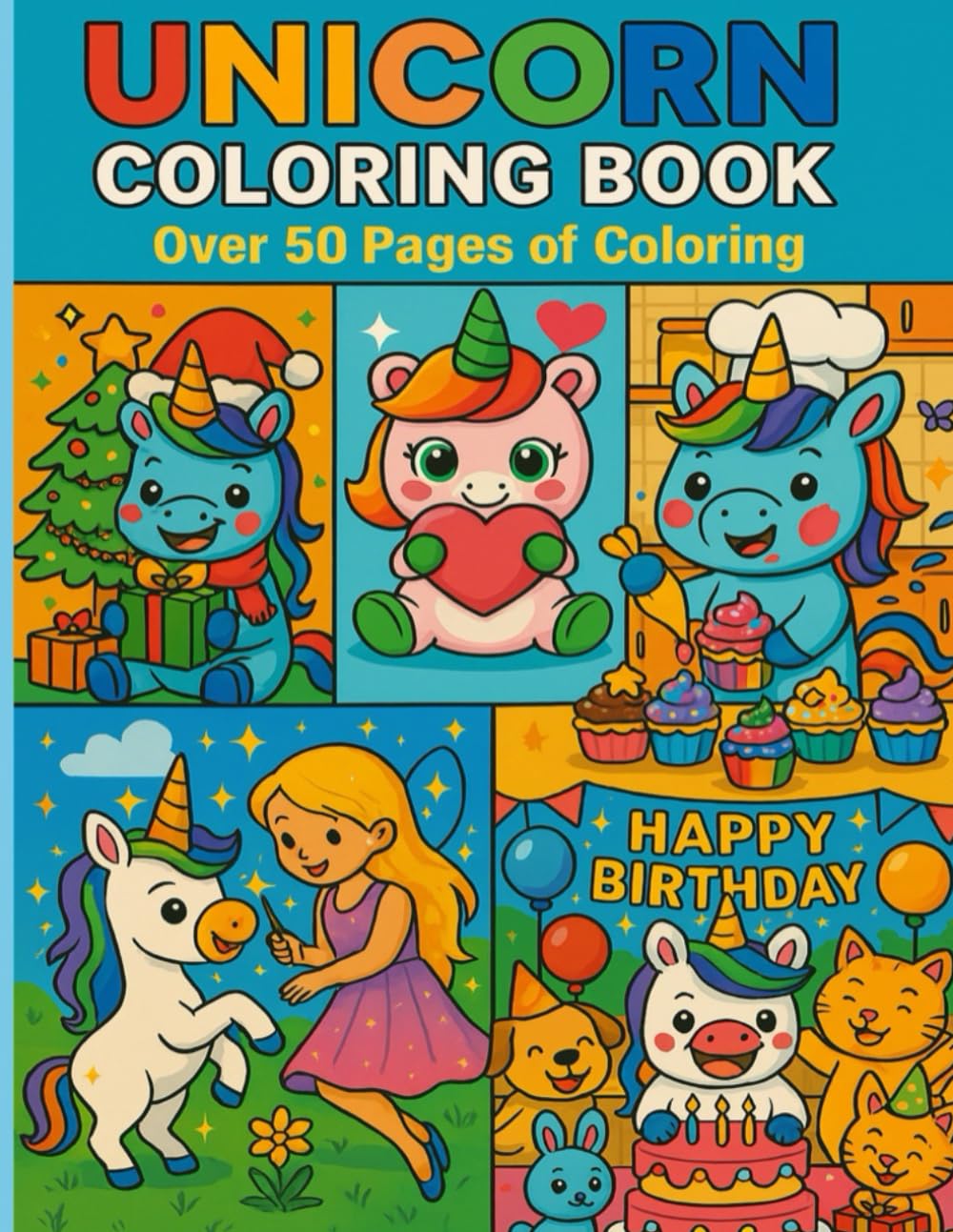 Unicorn Coloring Book: A magical world to color in
