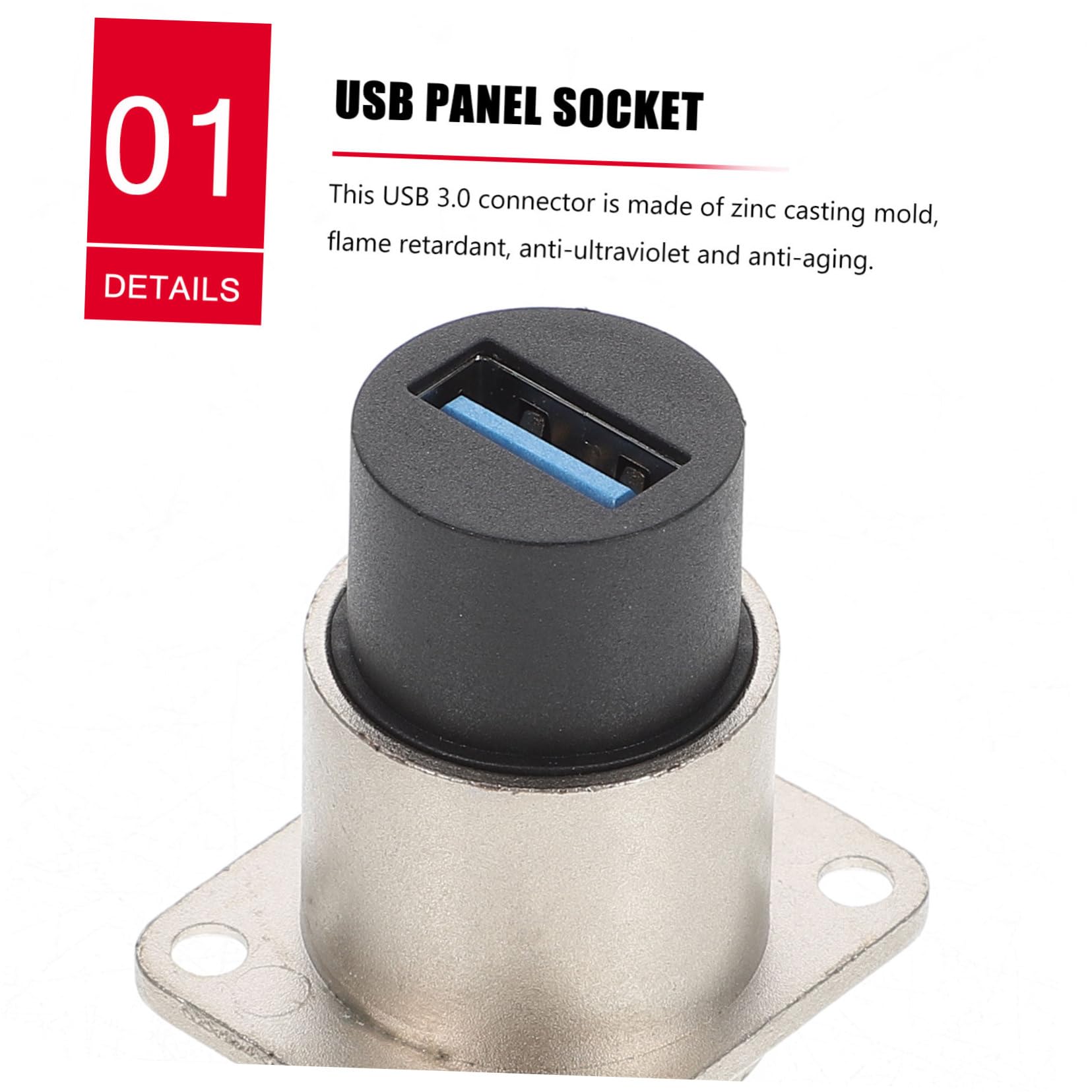 BELLIFFY 4pcs Usb Female to Female Panel Mount Coupler Type for Industrial Equipment High-speed Usb Extension