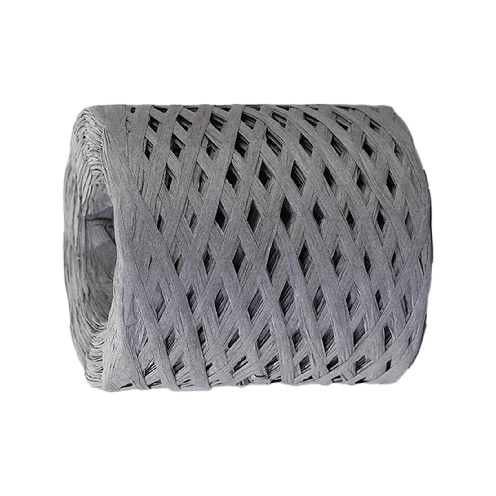Merishopp 218.72yd Raffia Paper Ribbon Decor for Weaving Gift Wrapping DIY Craft Gray Crafts | Multi-Purpose Craft Supplies | Crafting Pieces | Ribbon-image-16