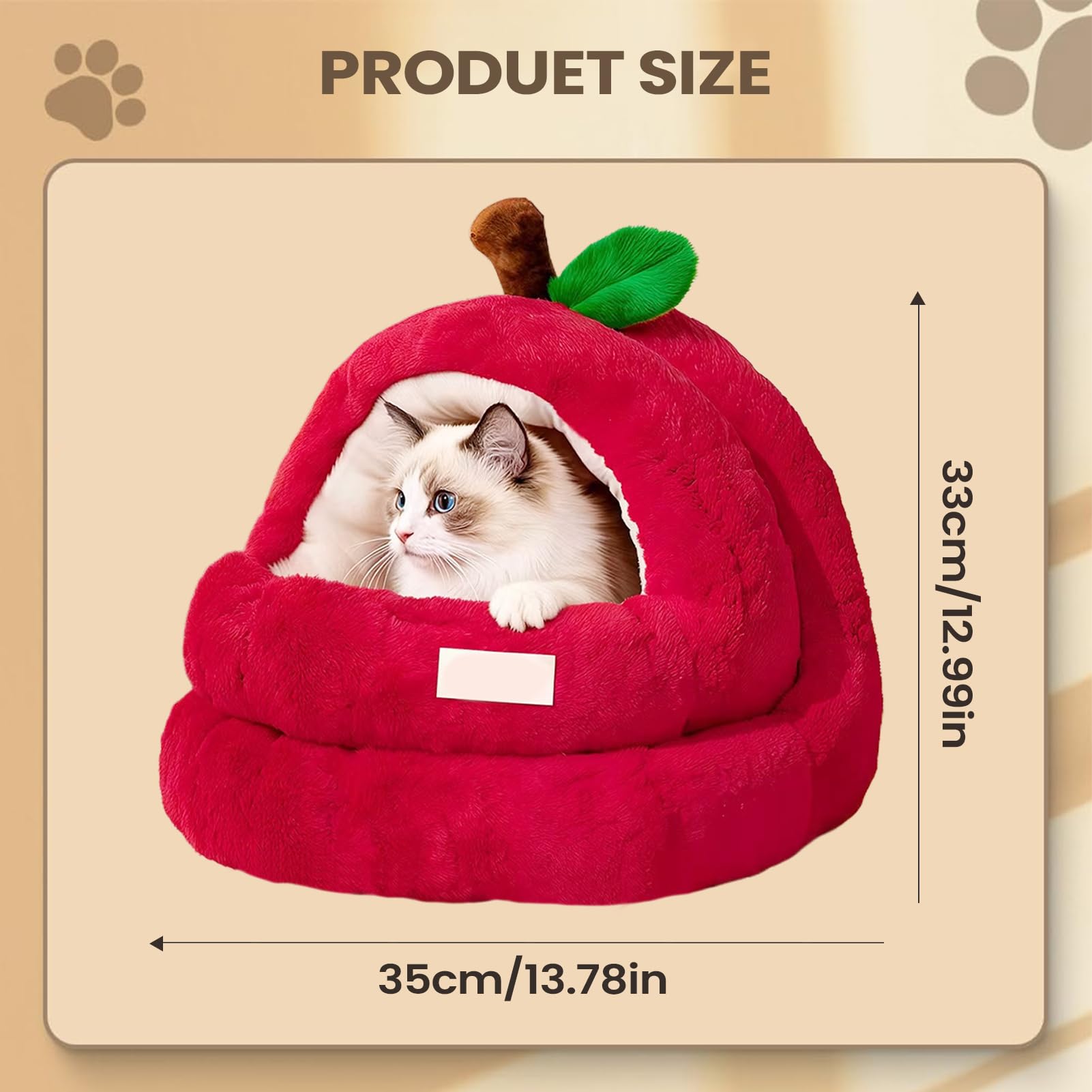 Casa para Perros – Lavable Antideslizante para Mascotas – Cama cálida para Perro – para Gatitos pequeños, medianos y Grandes, Cachorros, Porche, balcón, jardín, Patio, Granero