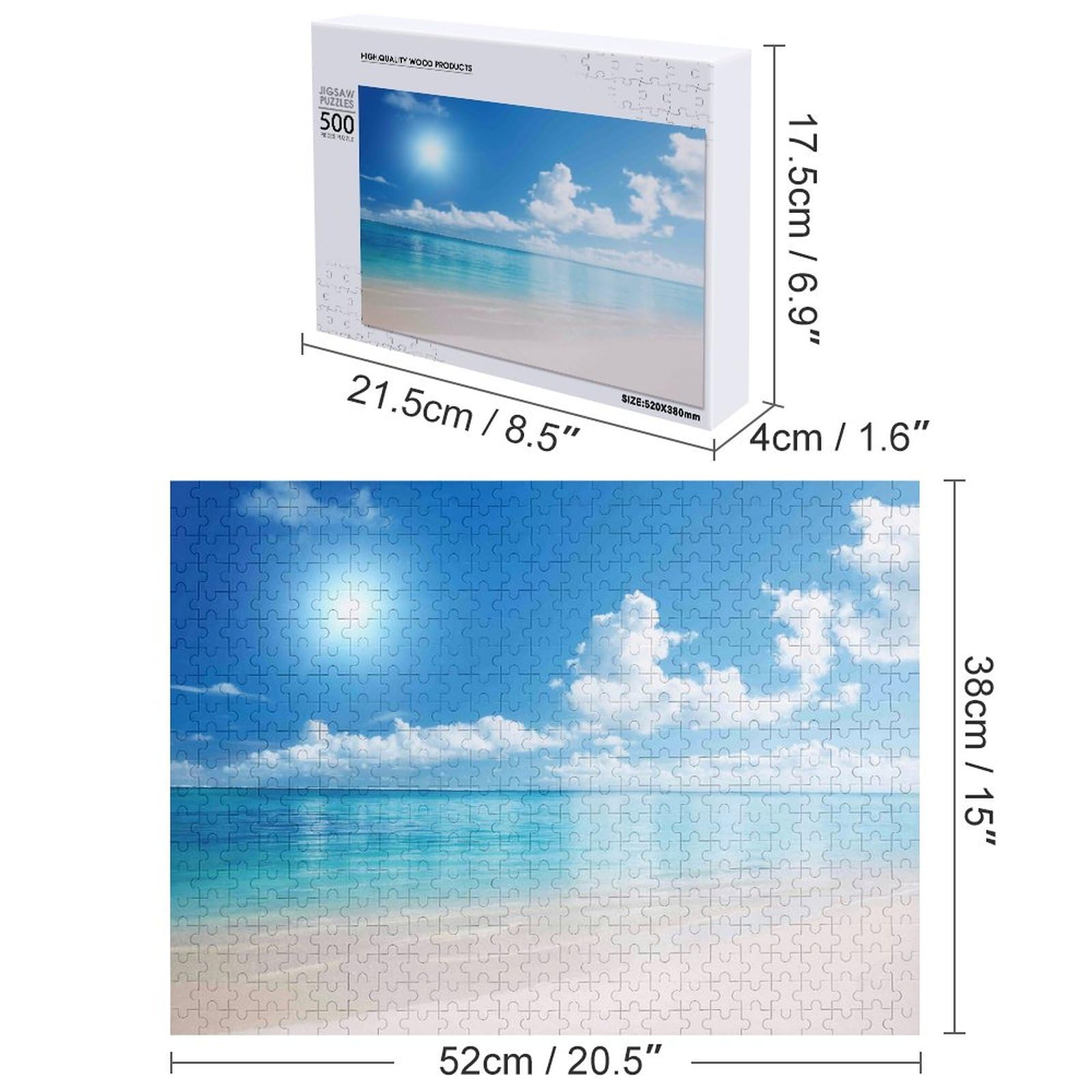 Amazon.co.jp: ジグソーパズル 海の青い空 海の風景 ストレス