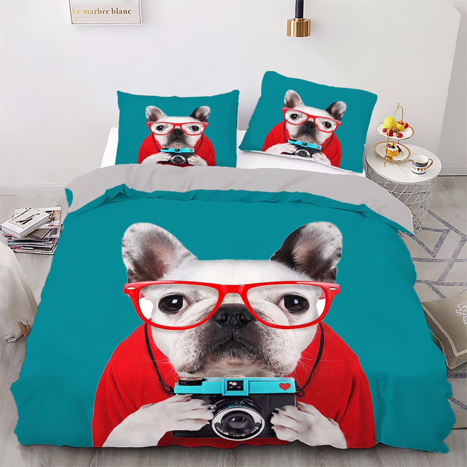 Housse de couette fermeture éclair 160x200 pour simplifier le lit des enfants