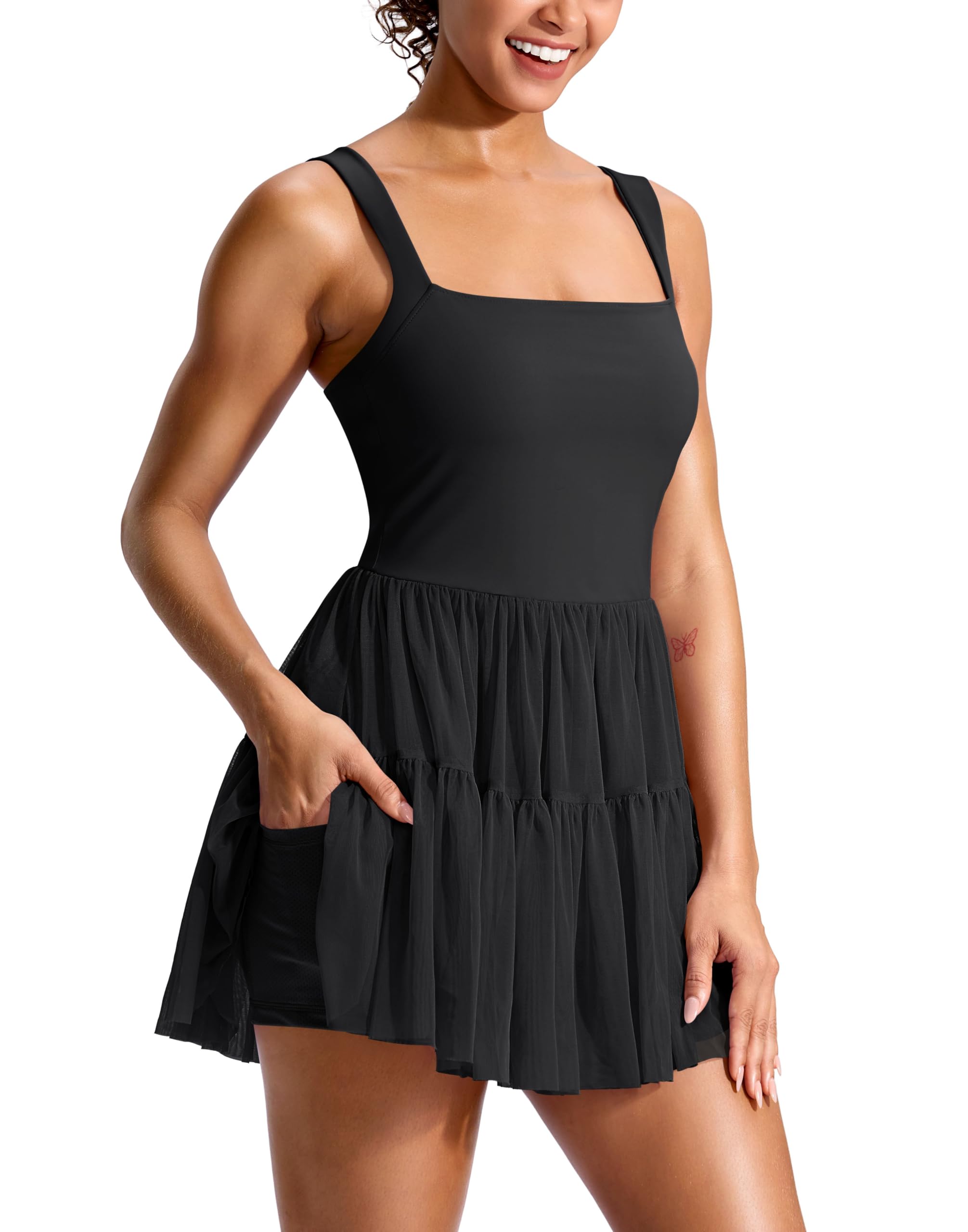 Soothfeeltennis Dresses For Women Athletic Dress With Built In