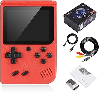 Handheld Game Console, Portable Retro Video Game Console with 400 Classical FC Games 3.0-Inch Screen 1020mAh Rechargeable Battery Support for Connecting TV (Red)