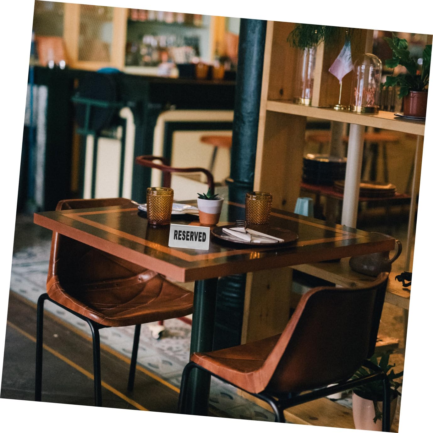 4 Piezas Letreros de Mesa Reservados Inoxidable Doble Cara para Restaurantes y Bodas Tarjetas Reutilizables y Resistentes para Asignación de Asientos