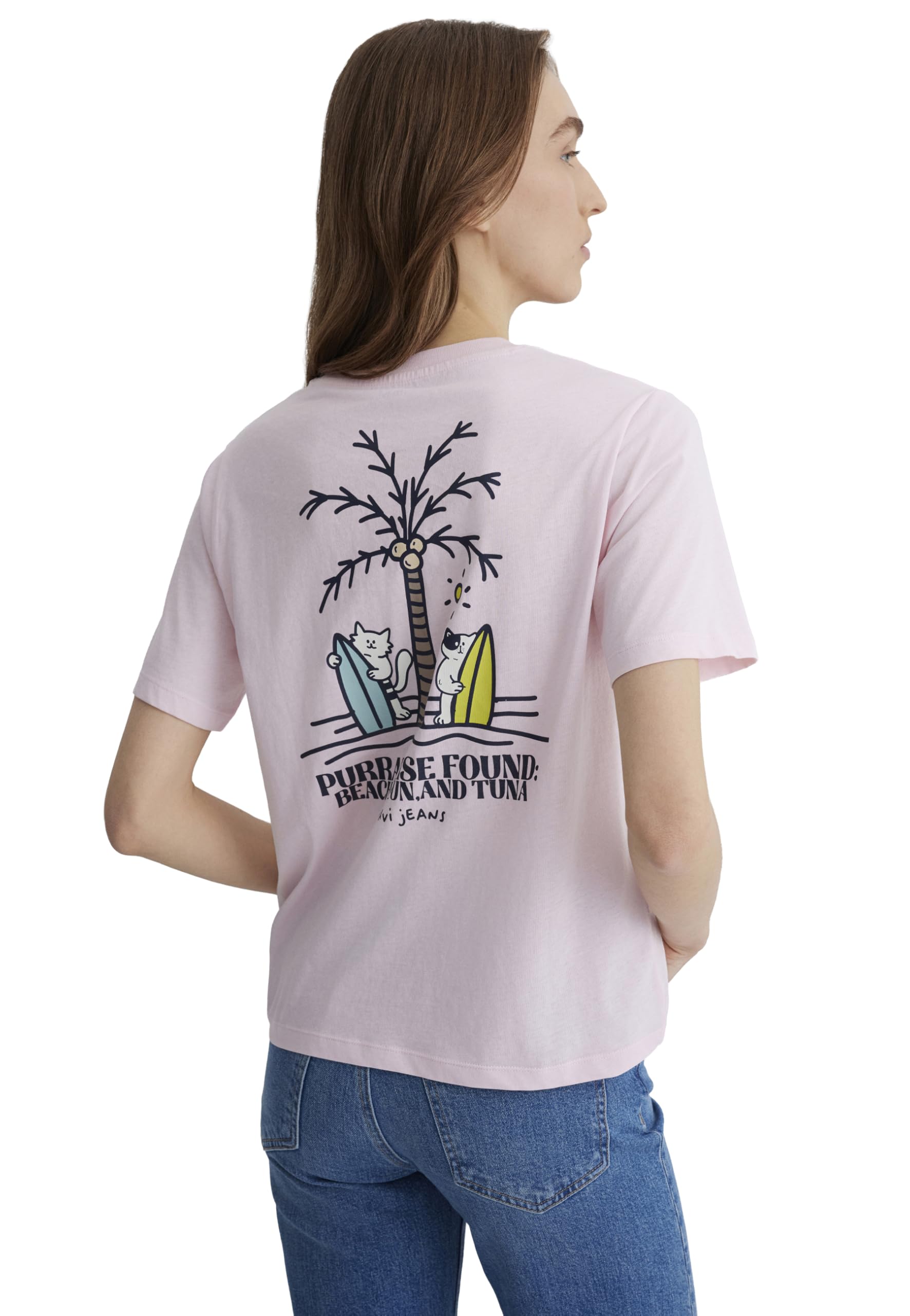 Mavi Damen Beach Printed T-Shirt