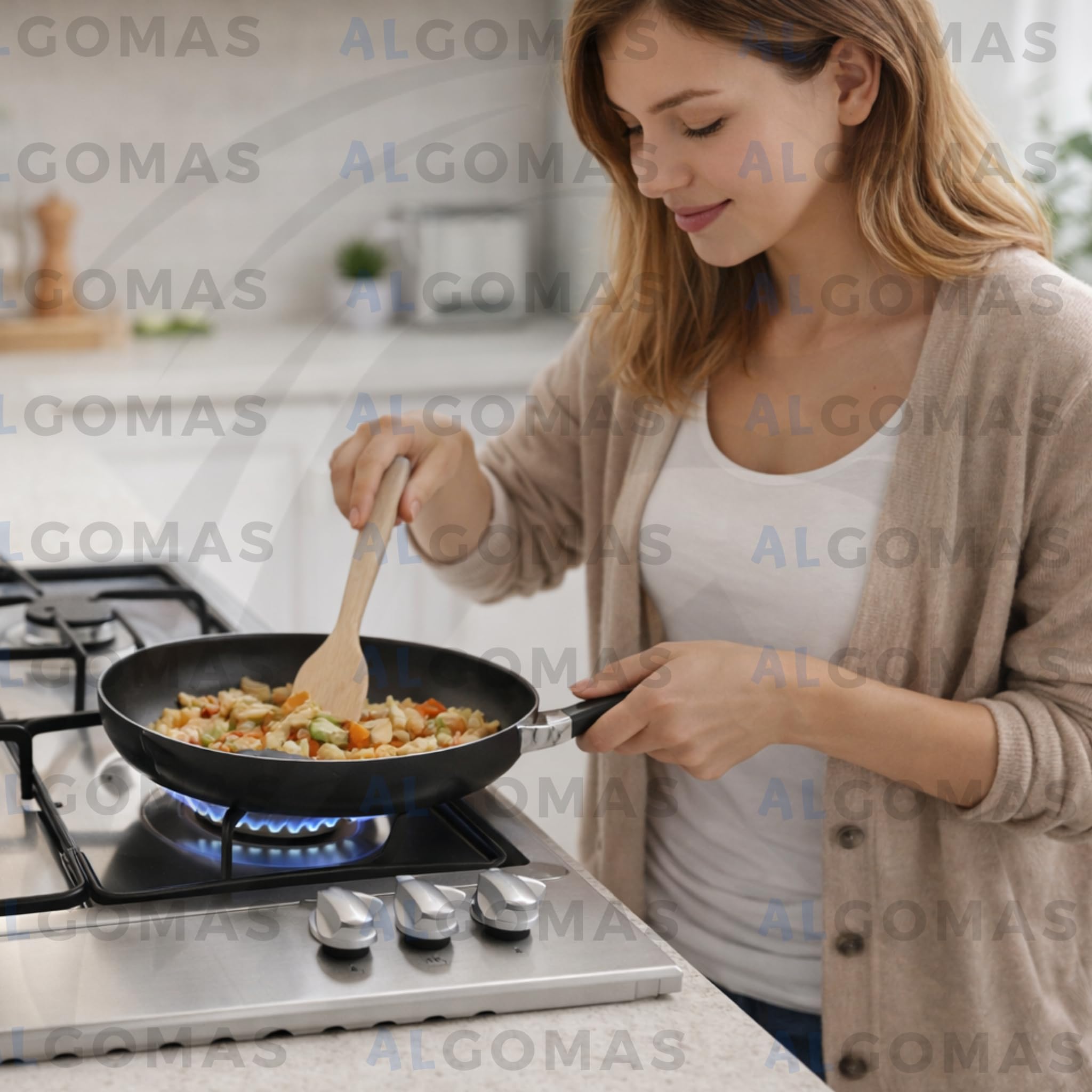 ALGOMAS® Quemadores Cocina Gas Universales | Pack 4 Quemadores y Tapas 92 mm 62 mm 62 mm 42 mm | Compatible con Zanussi Nardi Teka Balay Fagor | Repuesto Fogones Gas