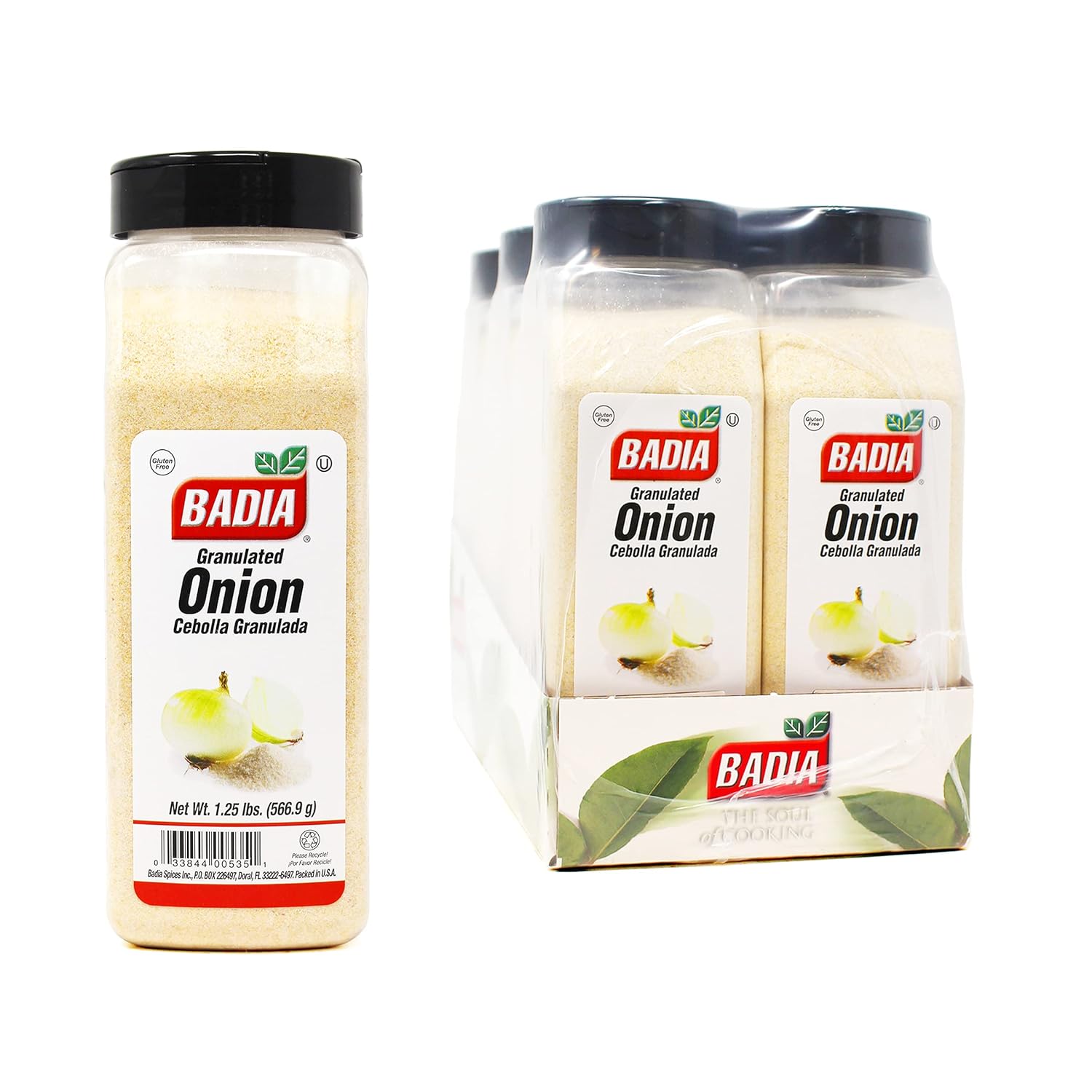 Badia Cebolla Granulada, 1.25 Libras (Pack de 6)