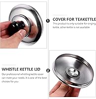 Vista 5 de Cabilock Cubierta de la tapa de la tetera de la tetera Pieza de repuesto de la tapa de la tetera de acero inoxidable Tapa de repuesto de la tapa