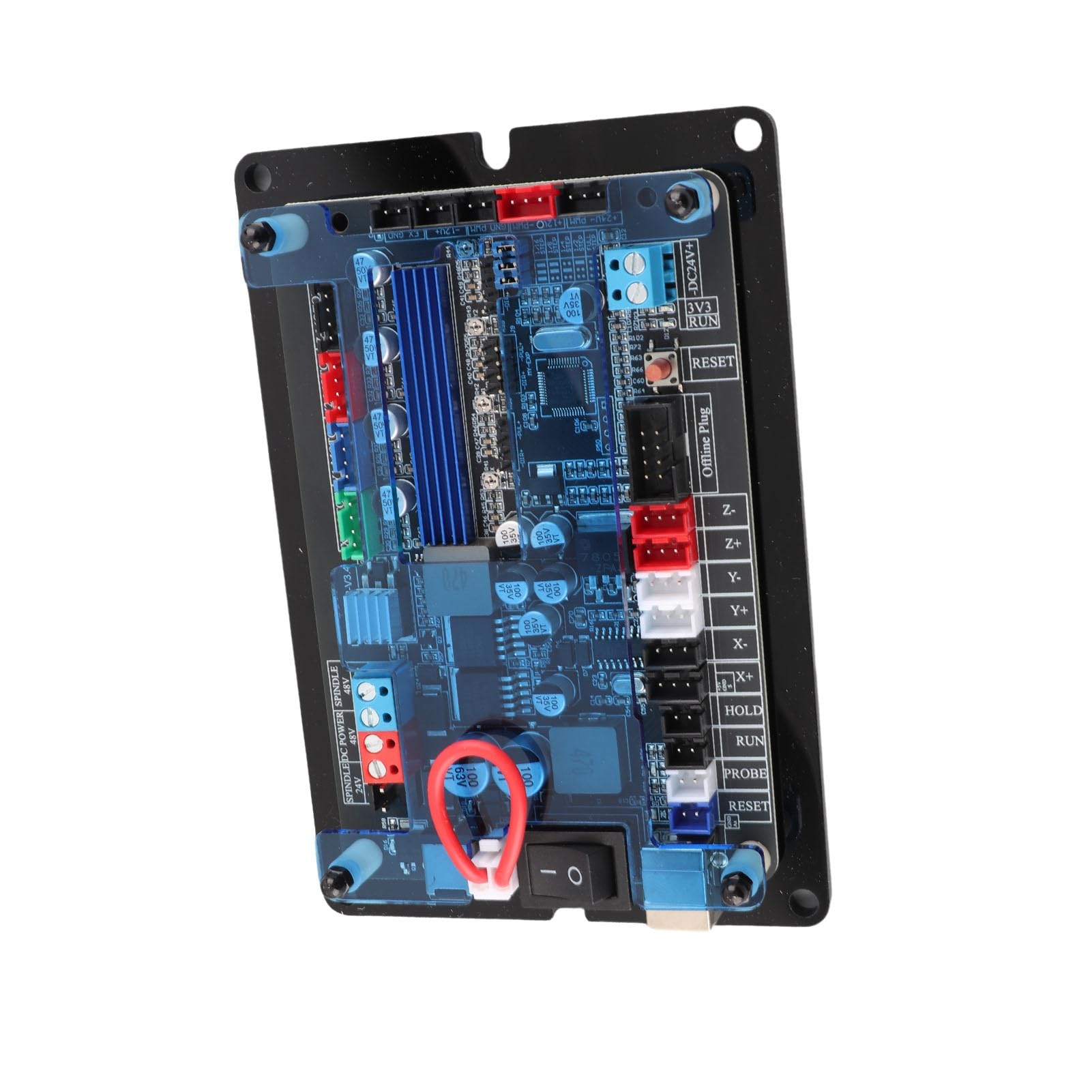 Placa Controladora CNC de 32 Bits con Accionamiento de Ejes Y Duales para Tallado Simétrico, Aleación de Aluminio para Entusiastas del Enrutamiento CNC