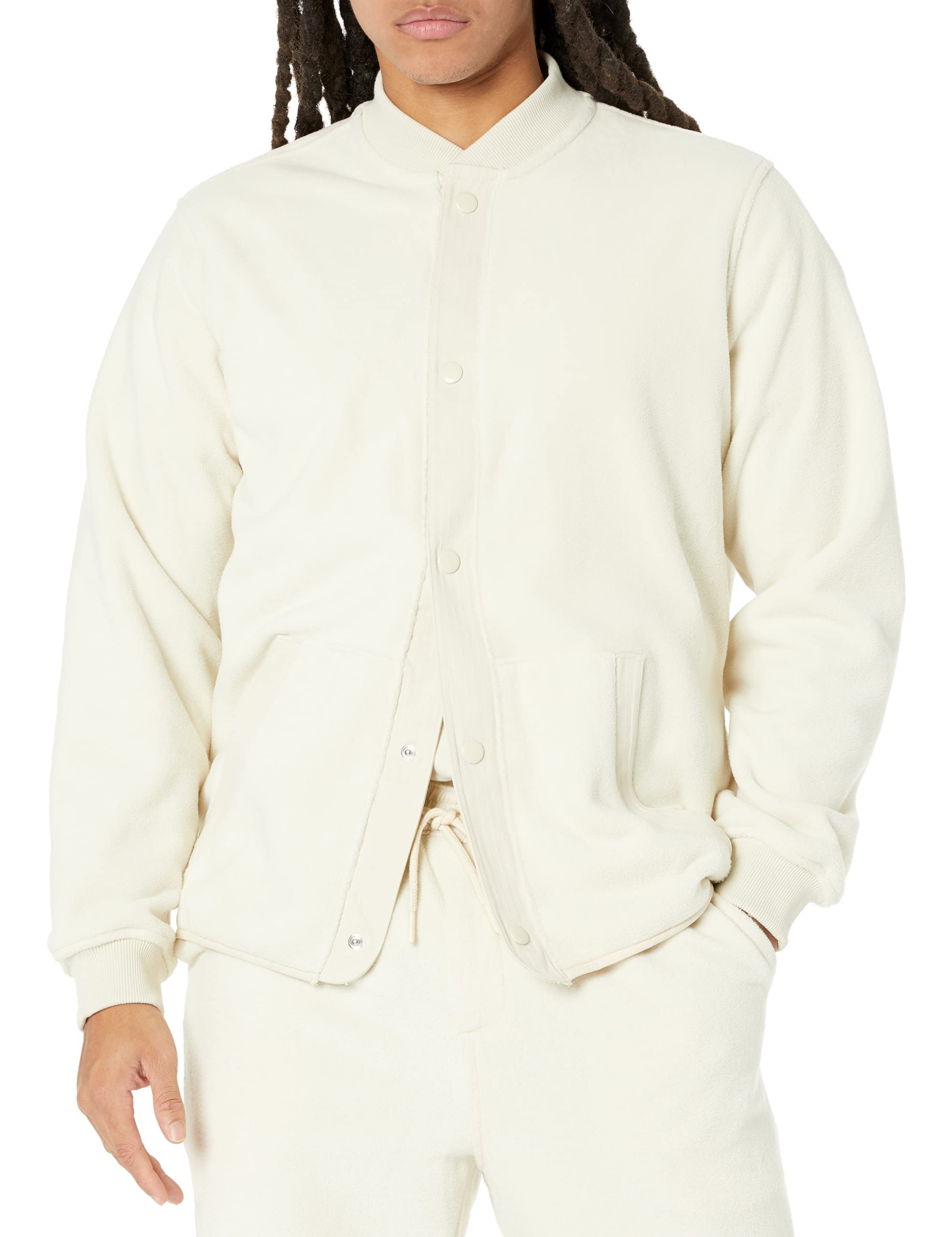 Amazon Aware Men's Regular-Fit Recycled Polyester Microfleece Bomber Jacket (Available in Tall) (Previously