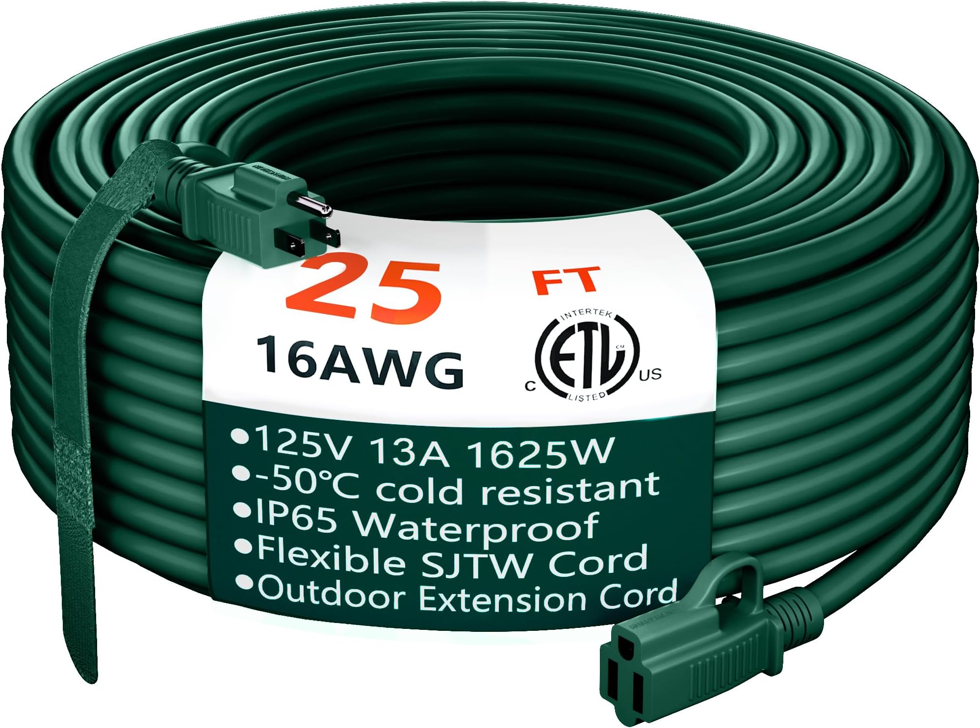 26FT Green Outdoor Extension Cord Green Heavy Duty