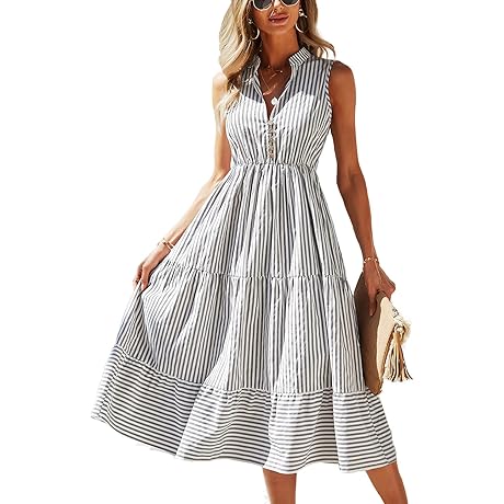 Breezy Summertime Fashion: The Women's Sleeveless Shirt Dress