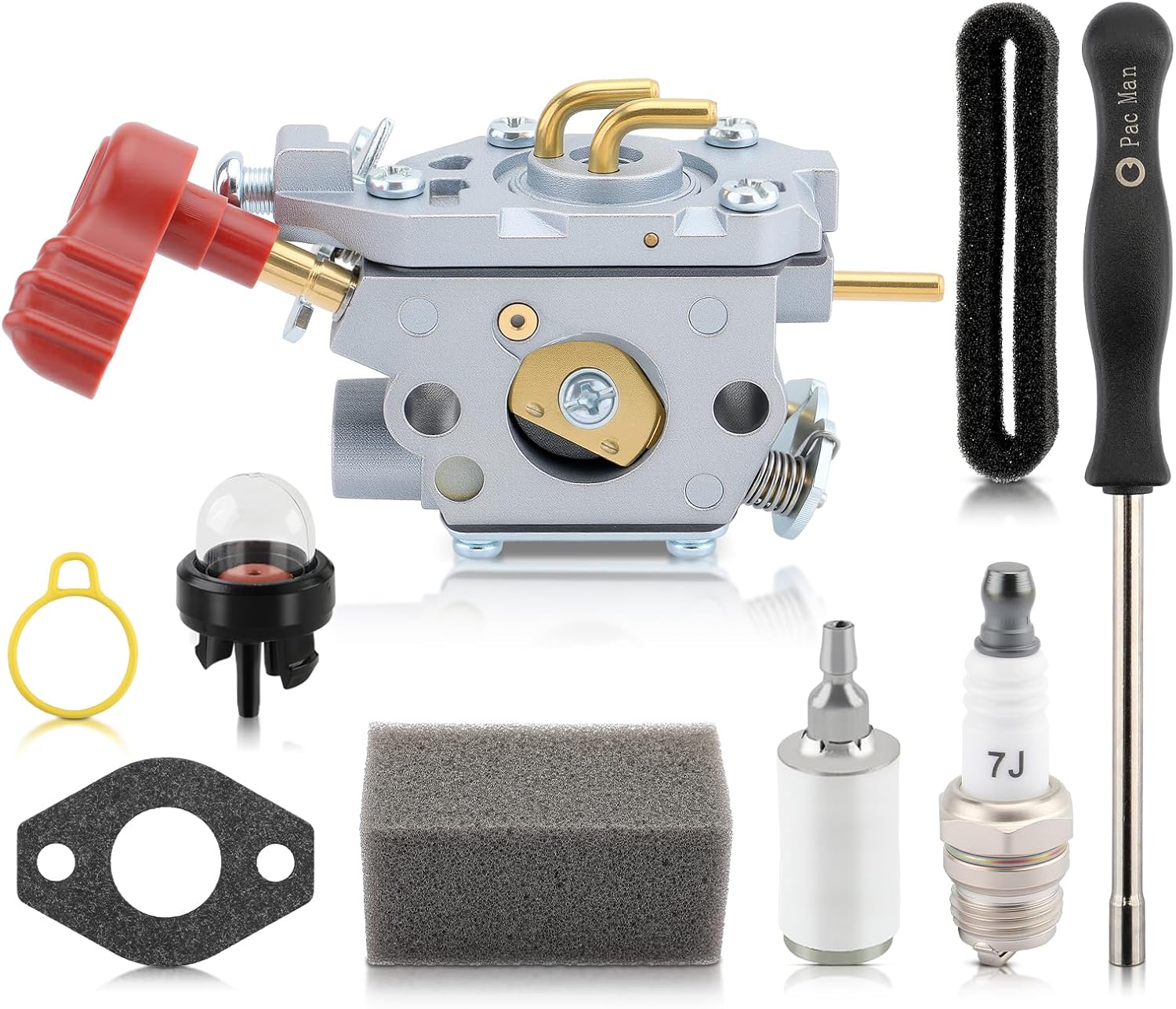MOTOALL 753-08517 Leaf Blower Carburetor Kit 316791650 316791770 for Troy-Bilt TB27BEC TB27BH TB27VH TB27BVEC,for Craftsman 41AR27AV791 41AR27BL793 41AR27BV793, for MTD 41BS2BVG799 41BS2HBC799