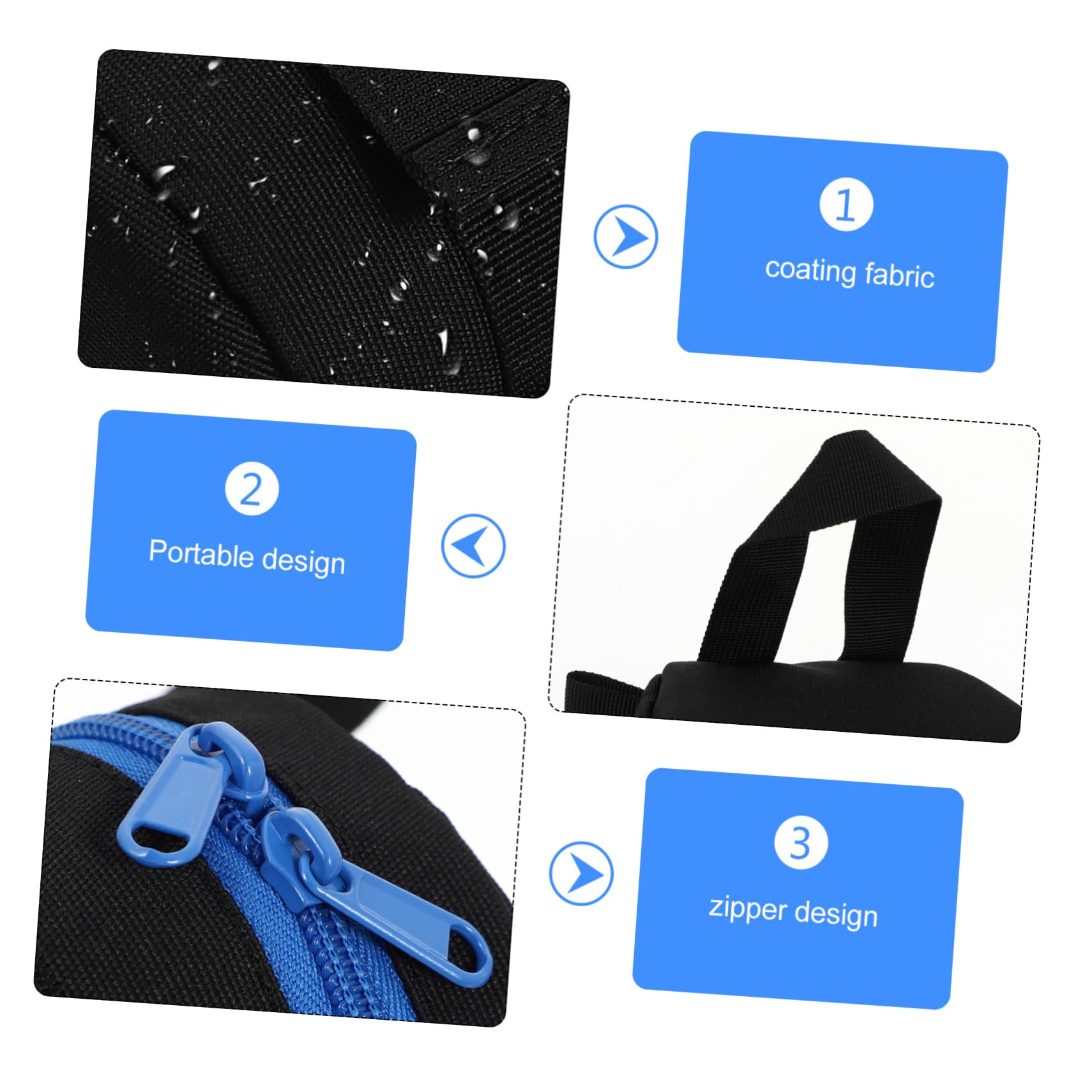 Borsa Antiurto della in Poliestere e per Fotocamera Obiettivo Custodia Nero, Compatta Cintura per Fotografi in Movimento