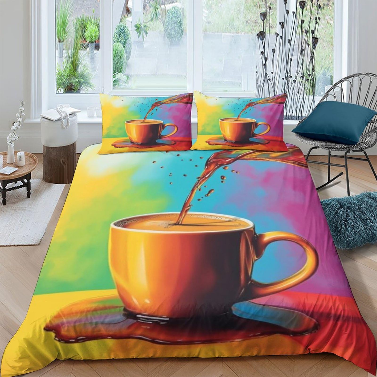 Housse de couette ultra douce avec fermeture éclair et taies d'oreiller