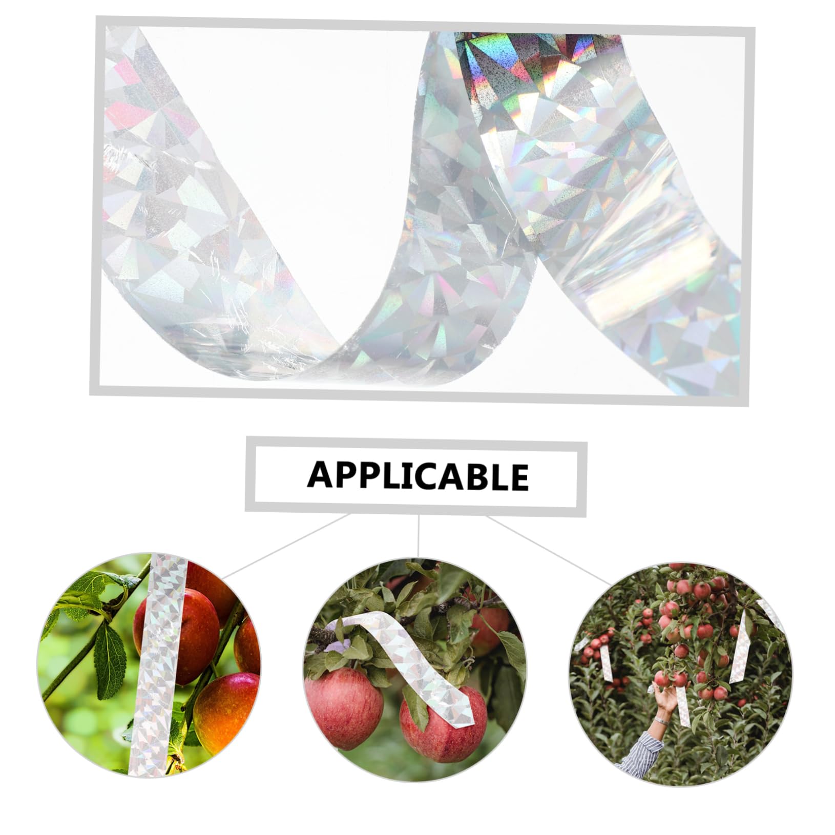 HANABASS 6pezzi Nastro Riflettente per Scacciare Uccelli Deterrente per Balconi e Aree Esterne Realizzato Pet Resistente e Durevole