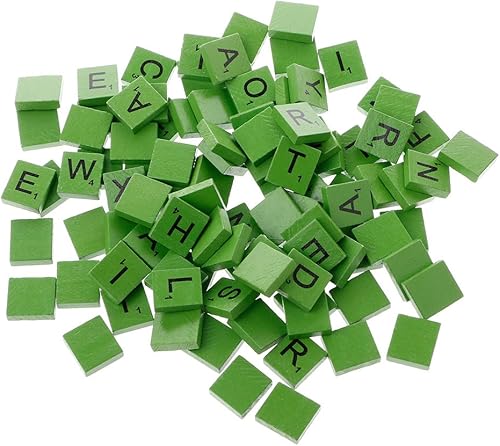 zeaya 100pcsset colorido de madera Scrabble Azulejos Mix Letras barnizado alfabeto scrabbles