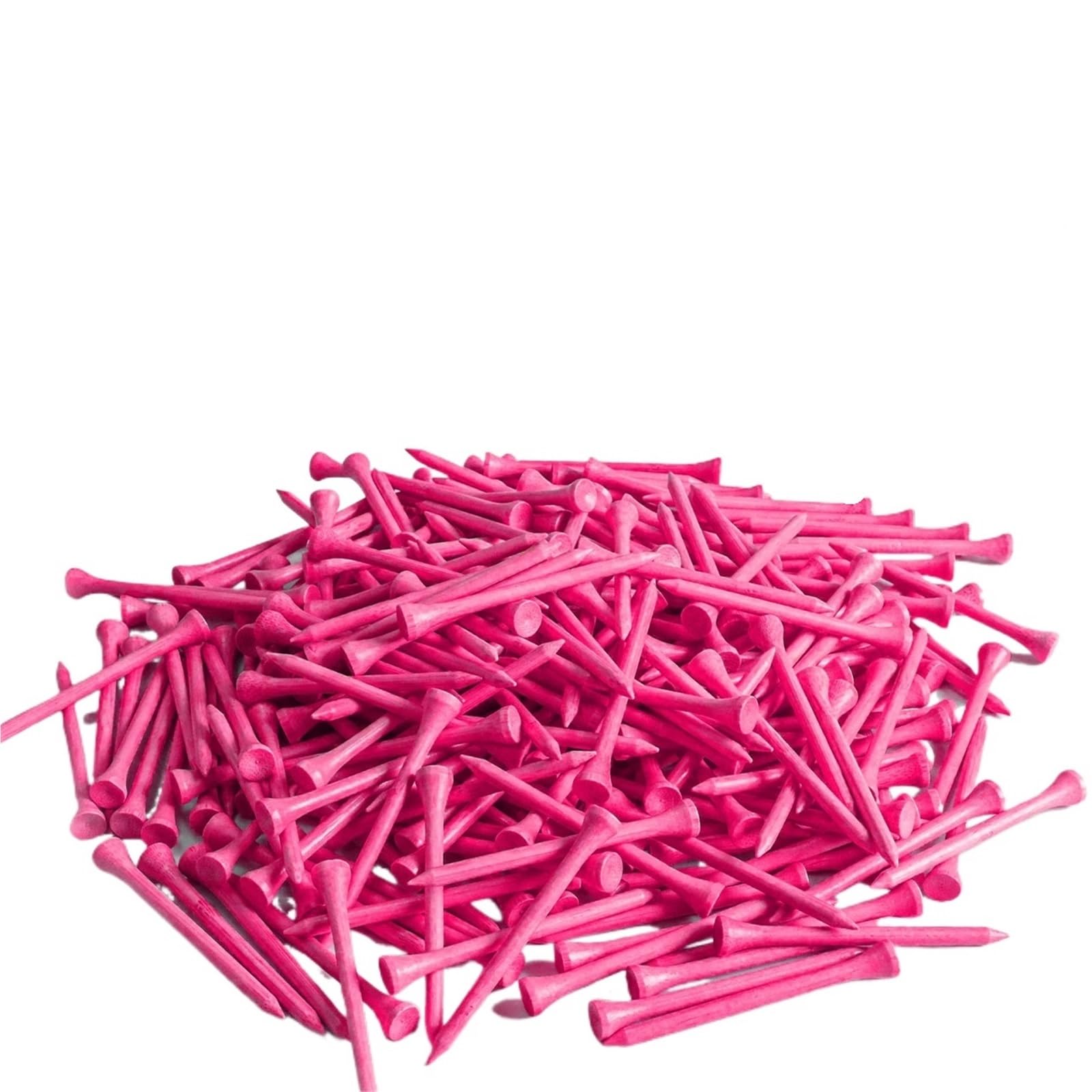 Golf tees 250/500/1000/2000er-Pack Golf-Tees, Großpackung, rosa Holz-Golf-Tees, Langer und hoher Golfballhalter aus Holz for Männer Frauen für Driving Range Matten Golfsitze