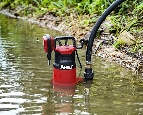 Miniatura 4 de Bomba sumergible de utilidad de 34 HP con interruptor flotante atado de alto flujo máximo 4000 GPH soporte de cable de alimentación de 16 pies,