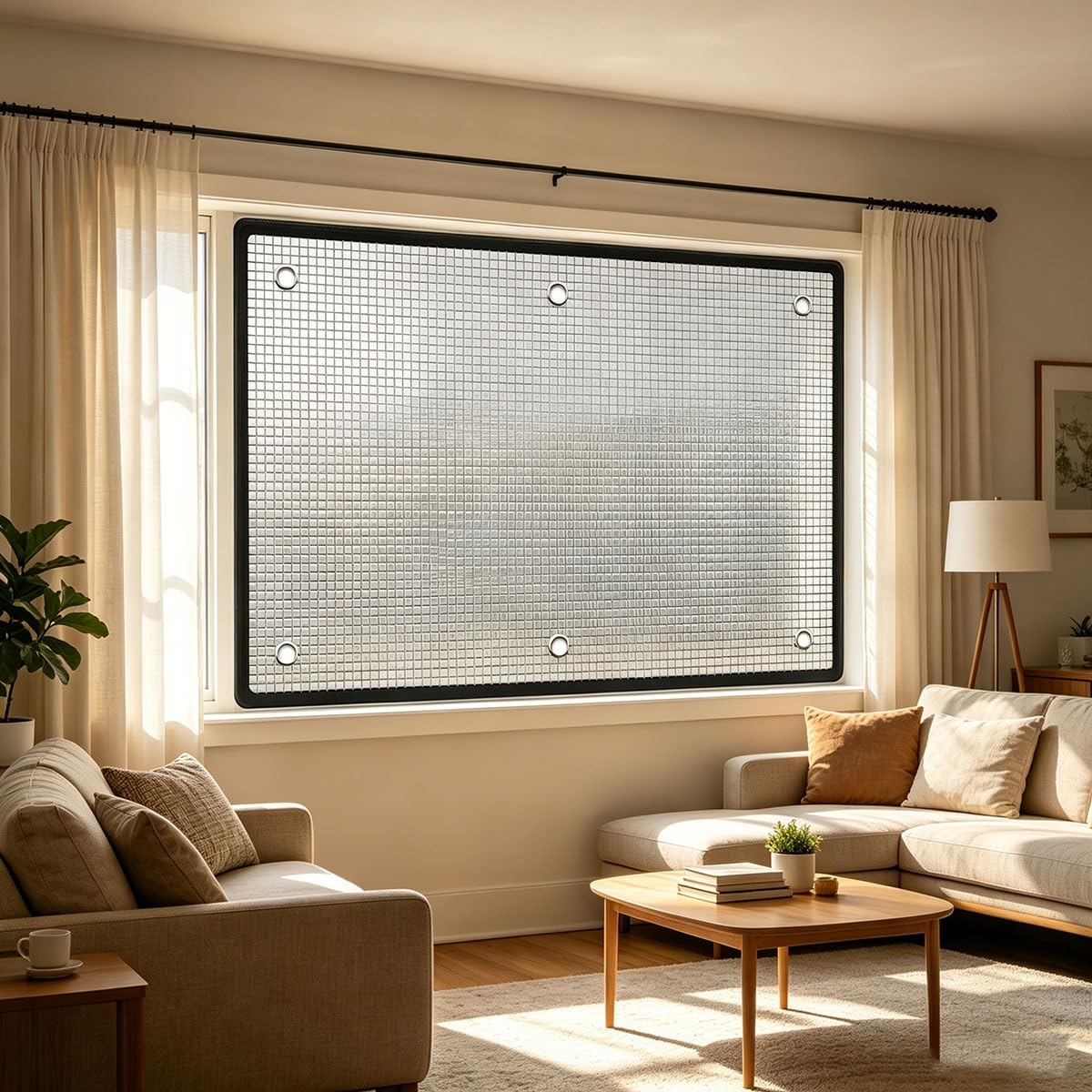 Film de Protection Solaire Anti Chaleur pour Fenetre, Film Aluminisé Réutilisable avec Ventouse, Panneau Réfléchissant Isolation Thermique, pour La Maison Cuisine Véranda Bureau(Gray,150x160 cm)