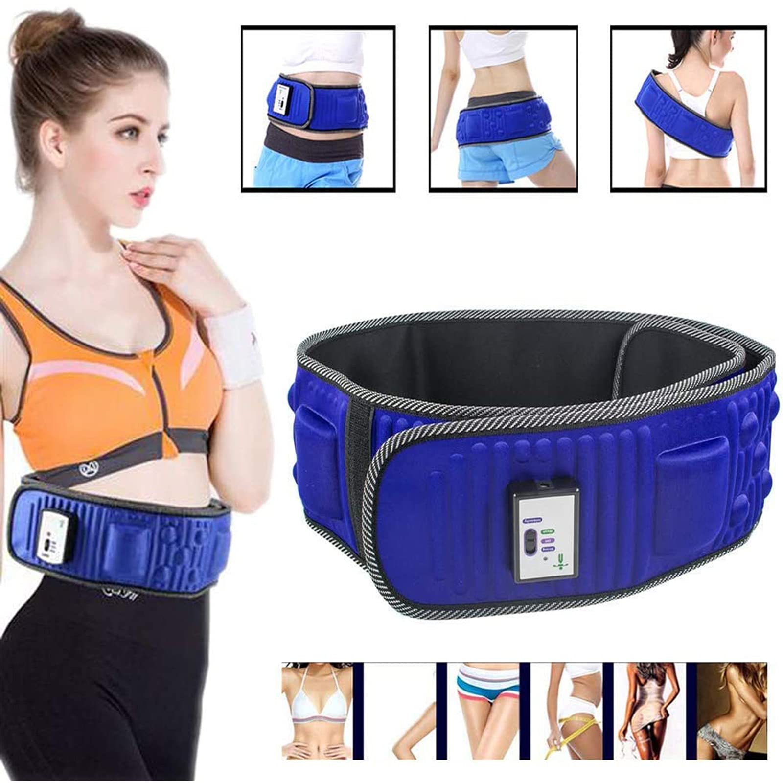 Chauffe-Sauna Ceinture Amincissante Électrique Masseur Électrique De Taille, avec Massage À La Taille Exercice De Perte De Poids, Jambe Et Abdomen Brûlant Les Graisses Chauffage