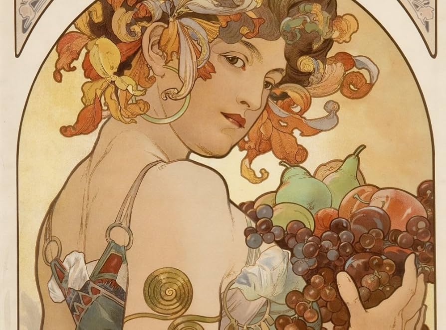 ◇ アルフォンス・ミュシャ 『 フルーツ 』 複製画