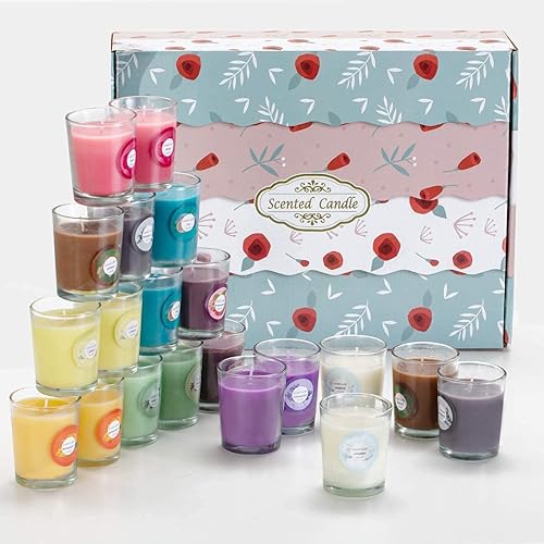 Miniatura 5 de Bauhinia Velas perfumadas de cera de soja en tarro con 10 fragancias naturales para aliviar el estrés y velas de aromaterapia, paquete de 20