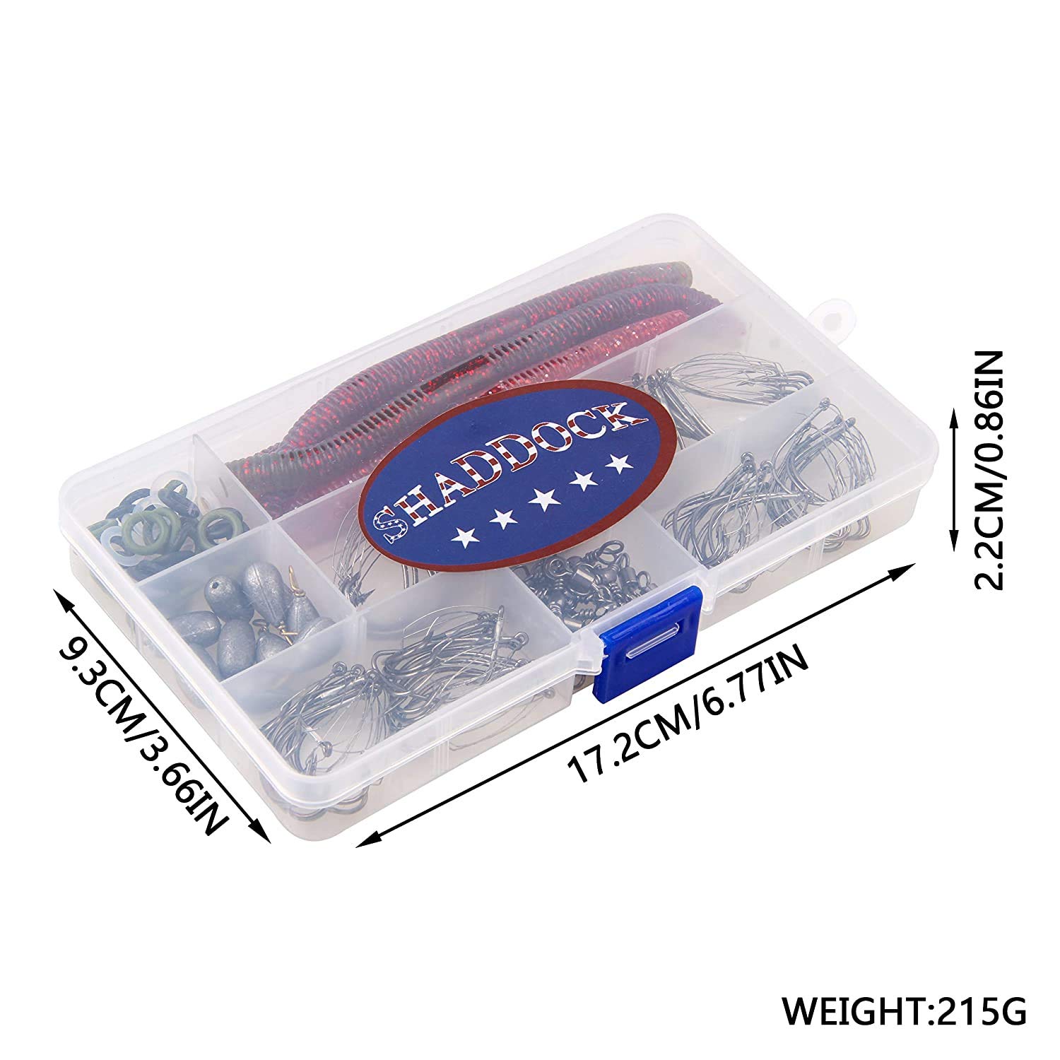 Wacky Rig Fishing Kit – 134pcs Includes Soft Worms, O-Rings, Hooks, Saltwater Hooks & Tool For Bass Fishing - View #5