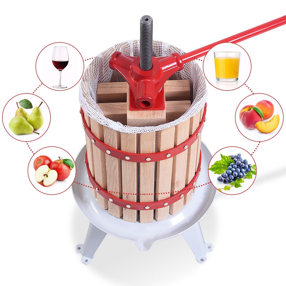 Manuelle Obstpresse Aus Hartholz – Für Apfelwein, Saft & Hausgemachte Fruchtgetränke
