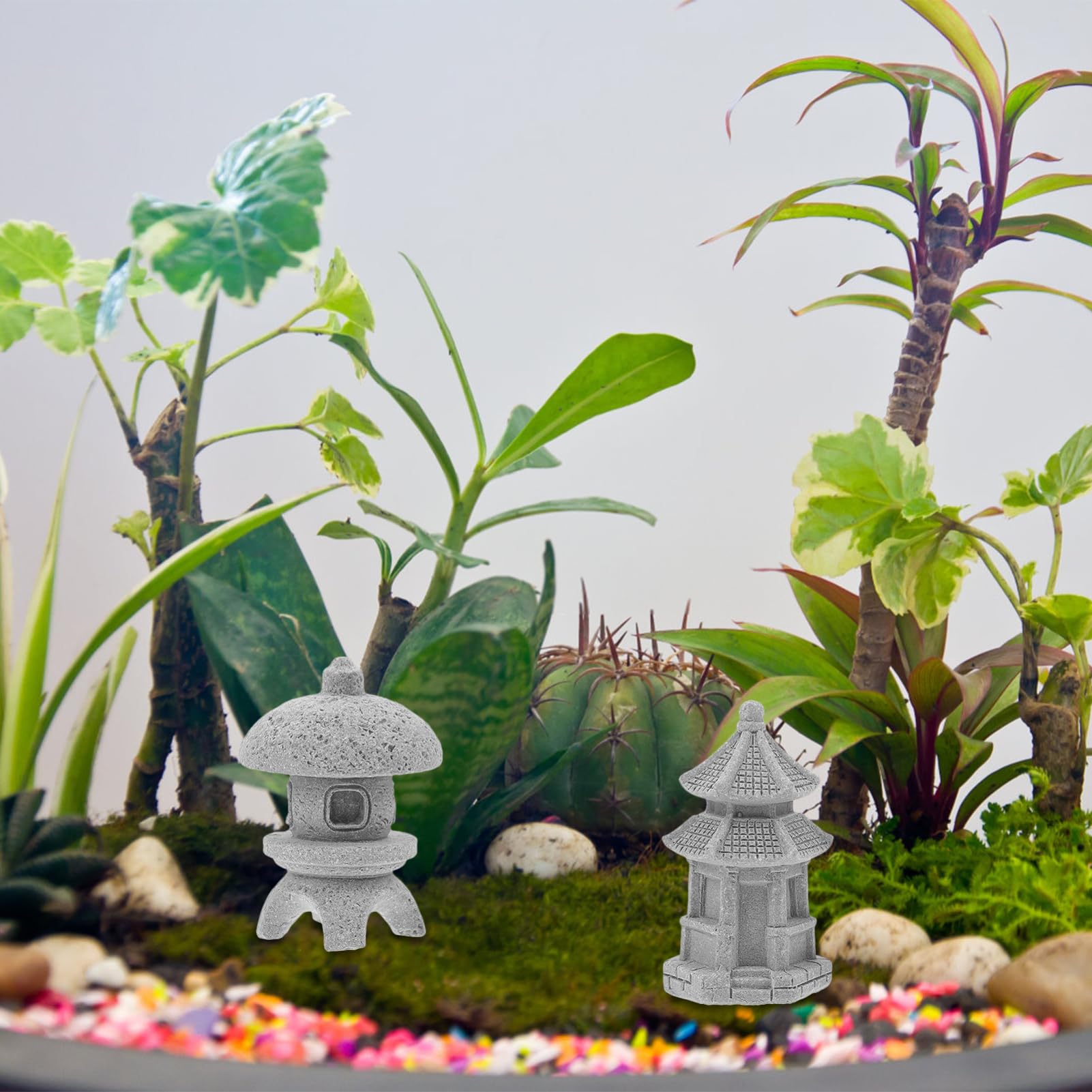 BESTonZON 3 Sätze Teiliges Pavillon Miniatur Statue Für Bonsai Und Garten Dekoration Langlebig Für Balkon Und Terrasse Geeignet 3 Stück * 3