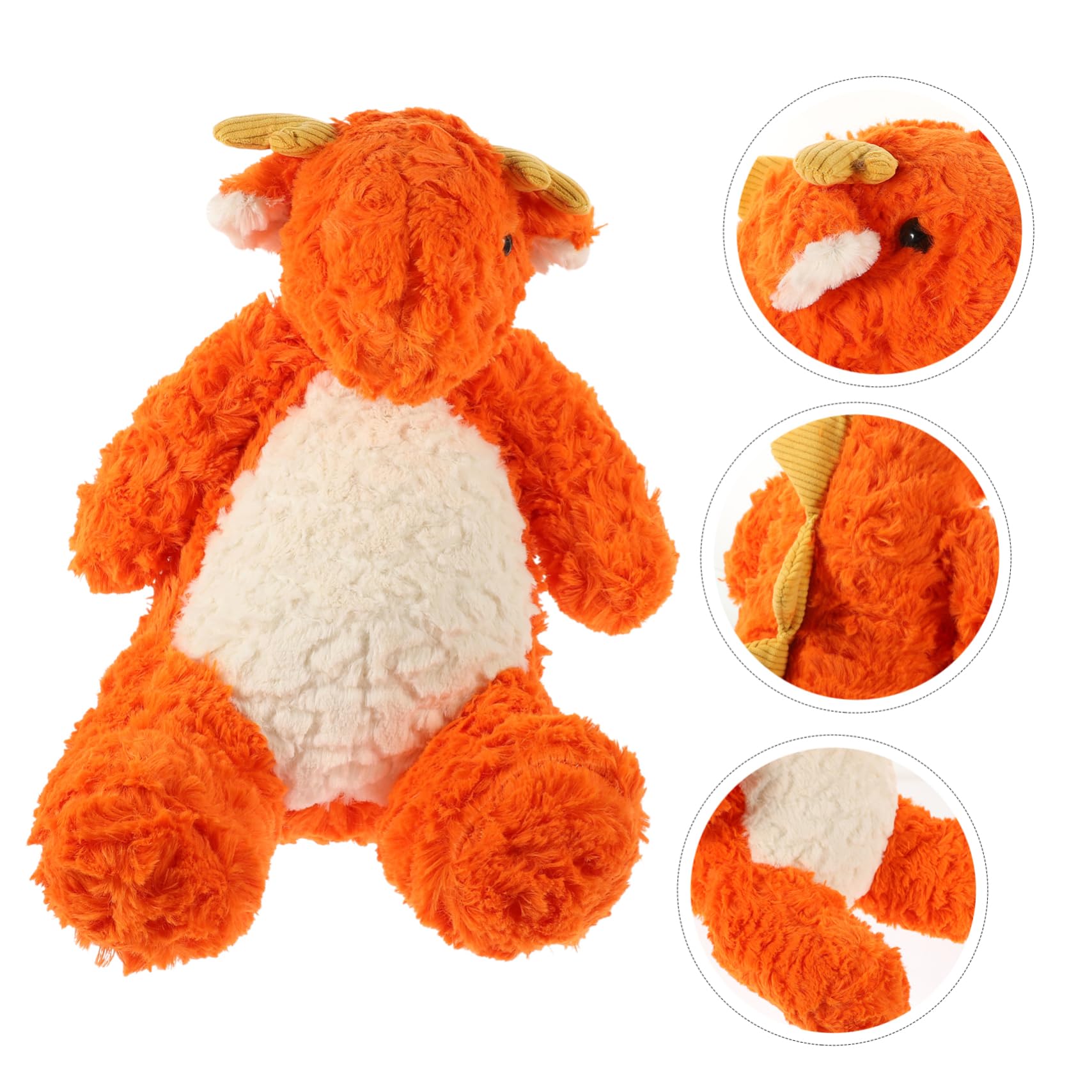YARNOW Muñeco de Dinosaurio de Algodón PP Rojo, Juguete Suave para Niños Tacto Delicado, Almohada Adorable para Acompañar el Descanso en Festivales y Fotografía