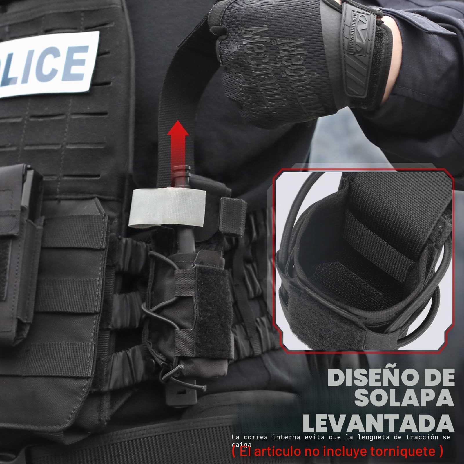 WYNEX Soporte para torniquete MOLLE IFAK TQ Holder Tactical Medical Pouch Holster Kit de primeros auxilios