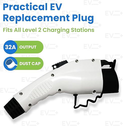 Miniatura 2 de Duosida - Enchufe de repuesto para cargador de coche eléctrico, boquilla de cargador de conector SAE J1772 de 32 amperios, accesorios de estación de