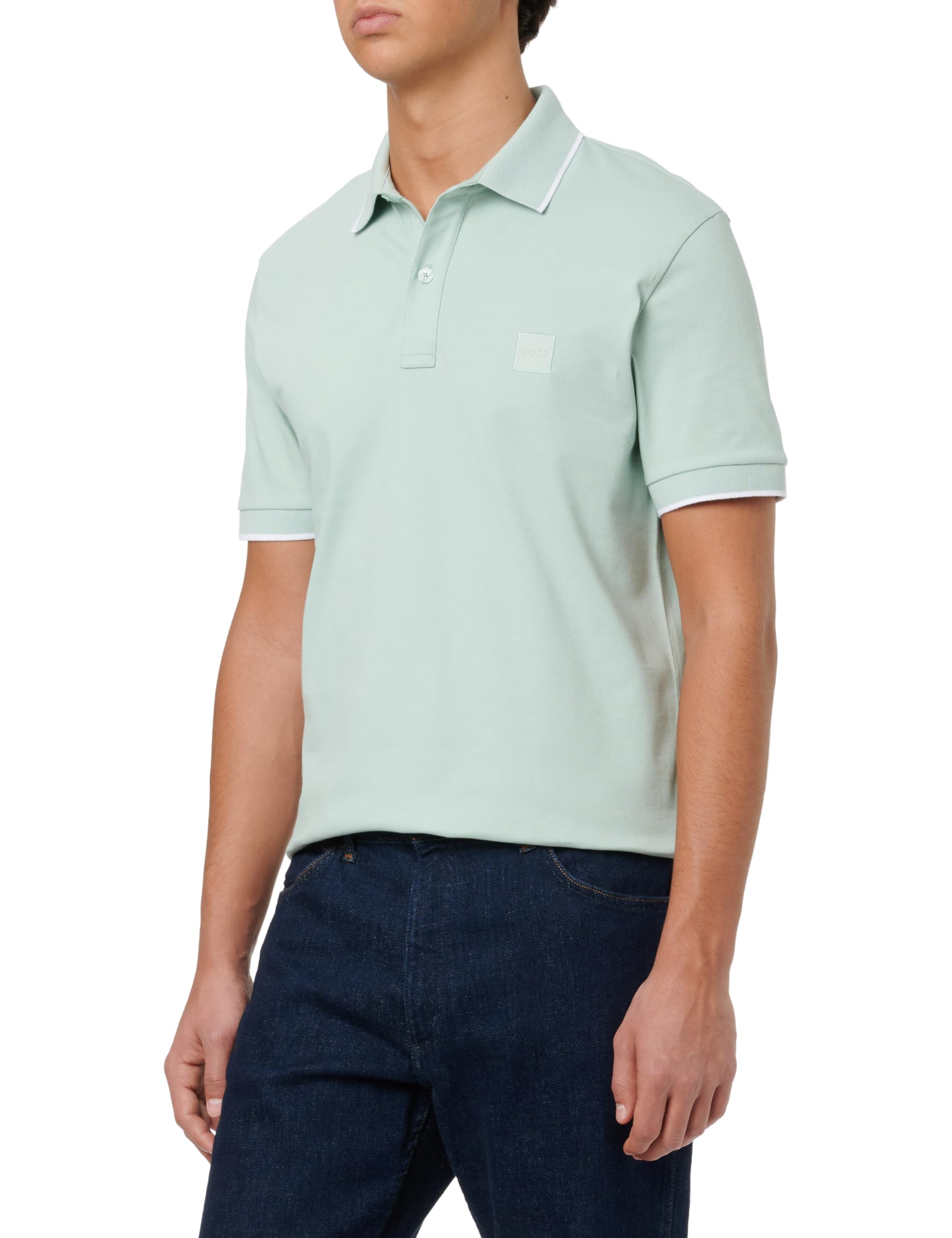 Boss Men's Turquoise/Aqua 446 Polo Shirt, L