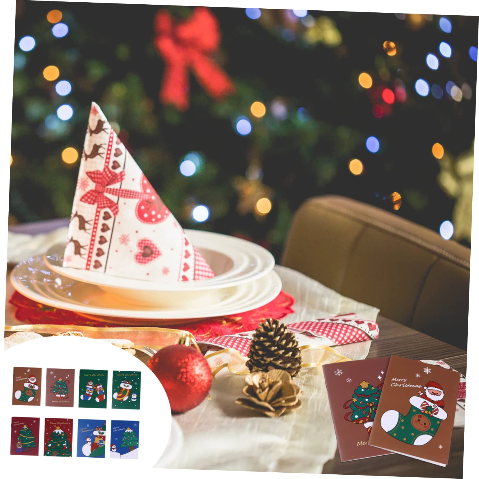Angoily 100 Pièces Bloc-notes De Noël Pour Mini Cahiers De Noël Mini Cahier De Noel Bloc-notes Étudiant Papeterie En Gros Papier