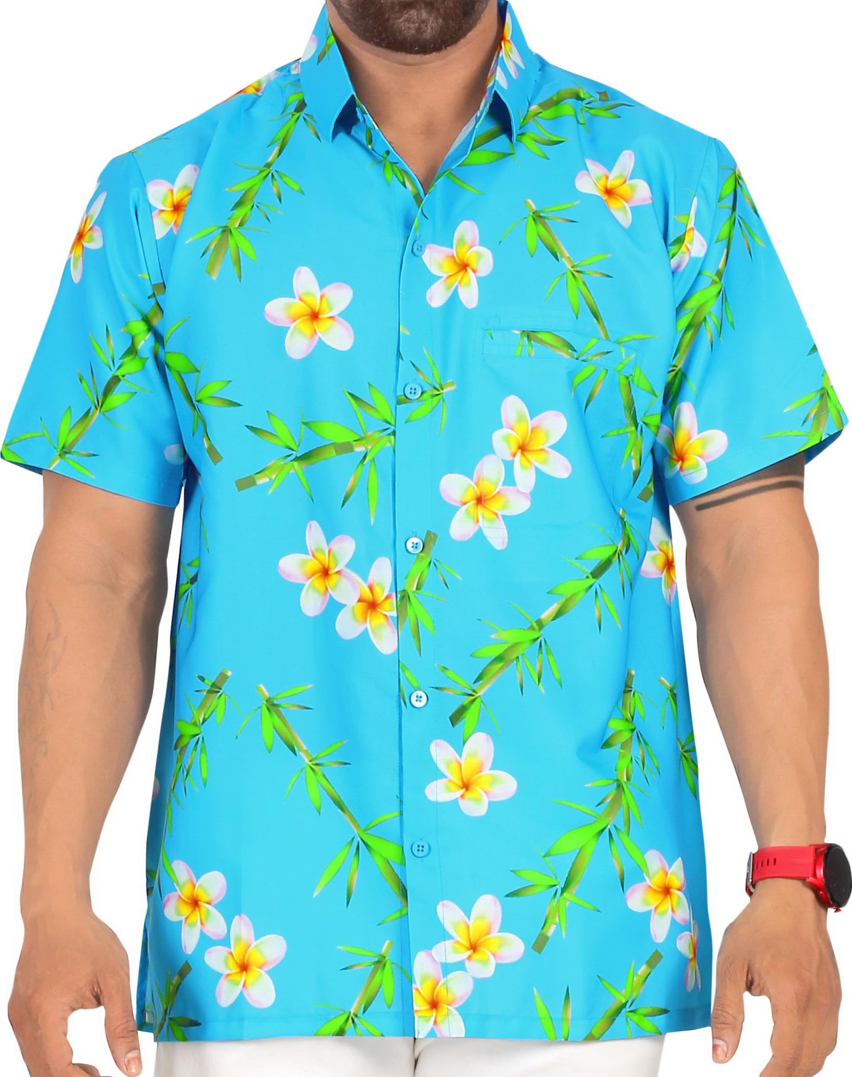 HAPPY BAY Men's Hawaiian Shirt Summer Caribbean