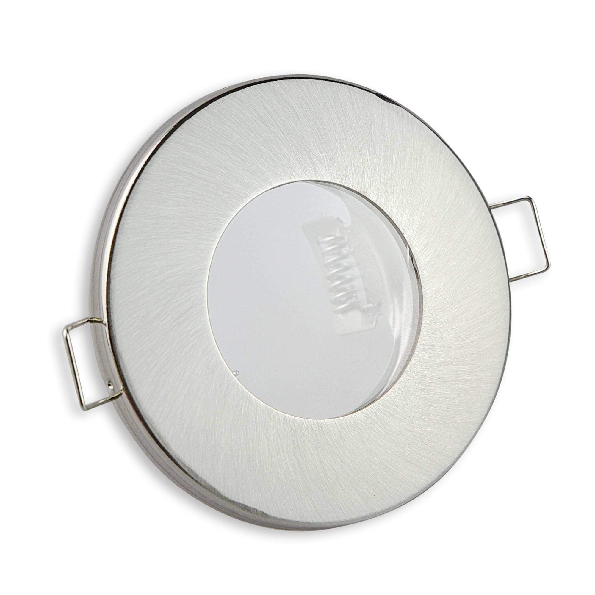 Foco Empotrable LED Plata Redondo De Aluminio 9 Vatios Blanco Neutral 230V - Foco Empotrable GU10 55-60mm Agujero Perforado - Instalación - Techos De Focos - Focos Empotrables