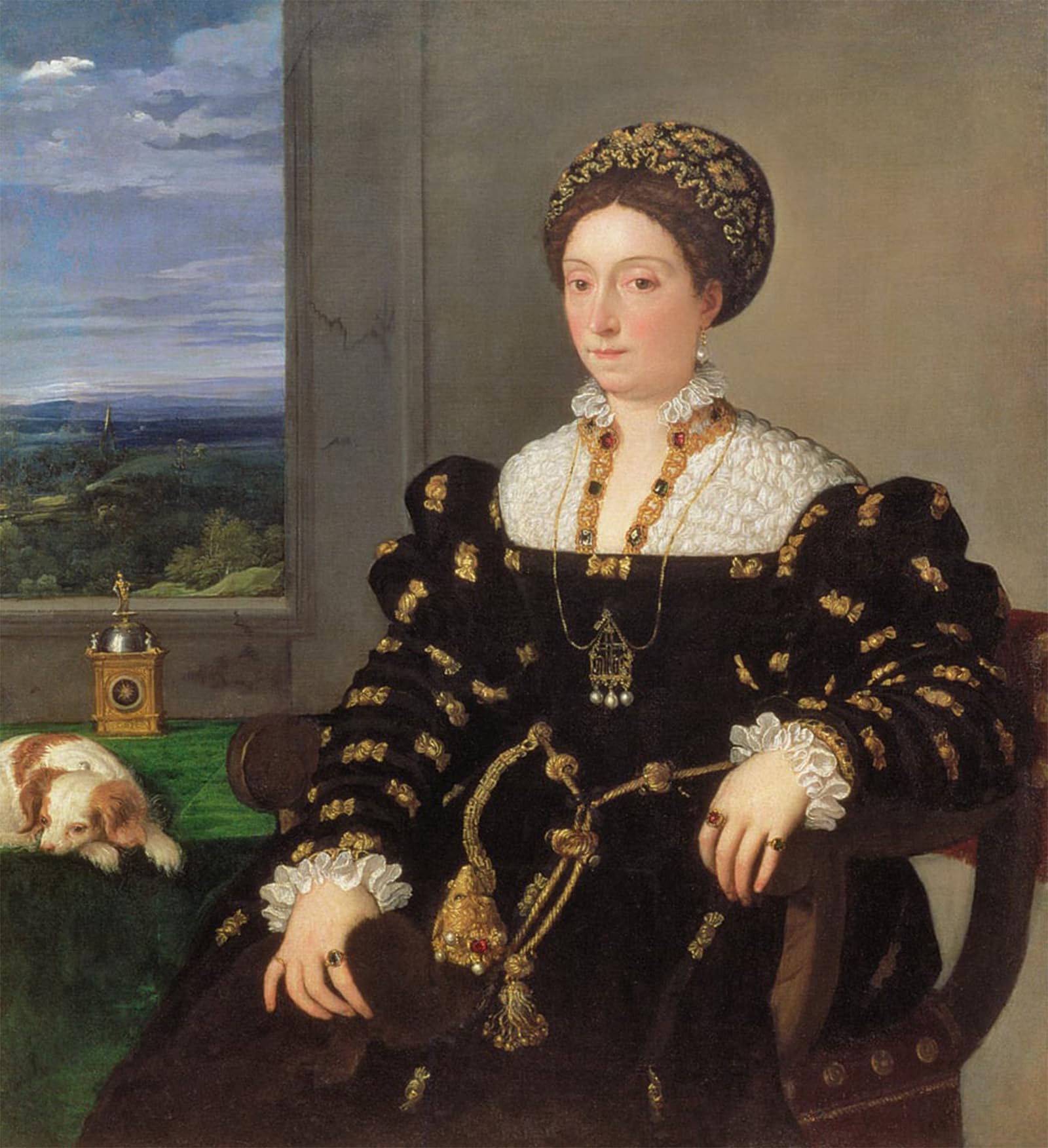 POSTERIIk Famous Animal Posters Vintage Picture Portrait of Eleonora Gonzaga Della Rovere by Tiziano Vecelli Modern Wall Decor for Home Decor 60x90cm