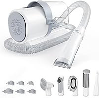 NEWBULIG 5-in-1 Cordless Pet Grooming Vacuum Kit: 2.5L Dust Cup, ≤65dB Low Noise, 5 Tools for Dog Cat Hair Trimming & Deshedding