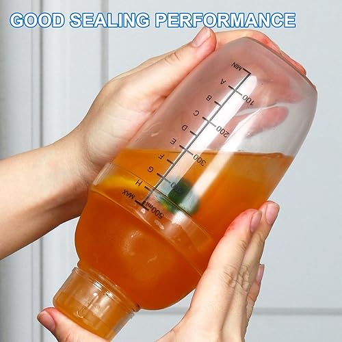 Miniatura 5 de Juego de 6 cocteleras de plástico de 17 onzas, coctelera y jigger de medición, herramienta de mezcla de vino, mezclador de bebidas con marca,