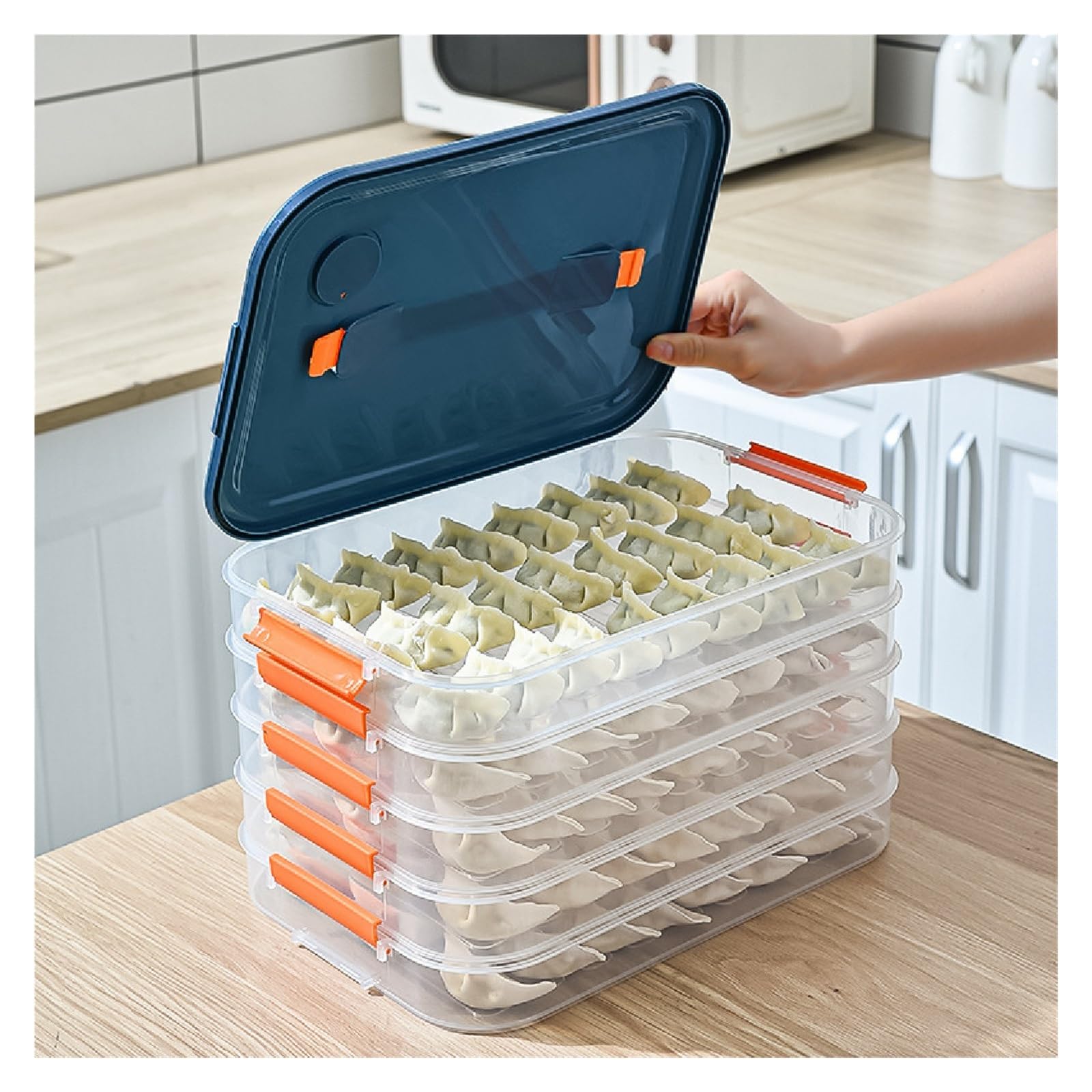 4-lagige Kühlschrank-Aufbewahrungsbox for Knödel und Gefrierbehälter