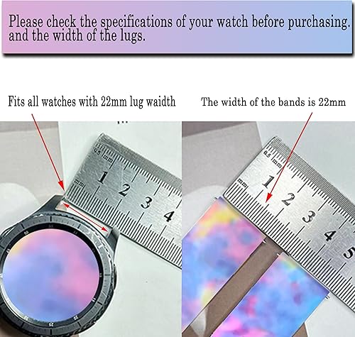 Miniatura 2 de TOOLAIK Correa de reloj floral de 0.866 pulgadas compatible con Samsung Galaxy Watch 3 de 1.772 pulgadasGear S3 FrontierClassic, correa de silicona