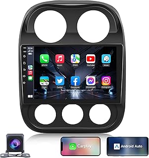 10.1 Inch Car Stereo Radio for Jeep Patriot Compass 2010-2016 with Wireless CarPlay Android Auto, 2GRAM 32GROM Android 11 Player Radio with Bluetooth,WiFi,SWC, GPS,Backup Camera