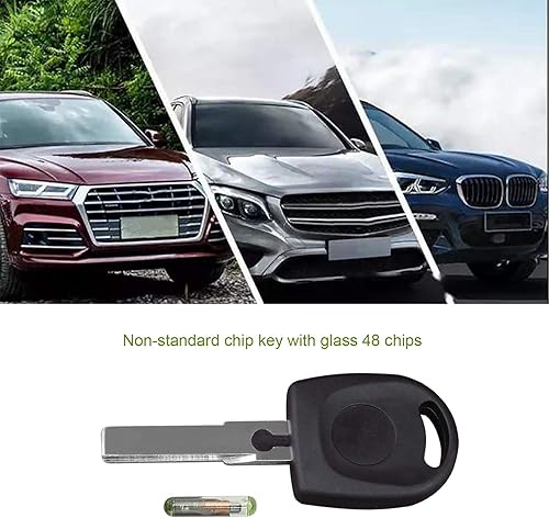 Miniatura 4 de SING F LTD Carcasa para llave de coche con inmovilizador ID48, chip transpondedor sin cortar, kit en blanco, repuesto de llave remota del vehículo