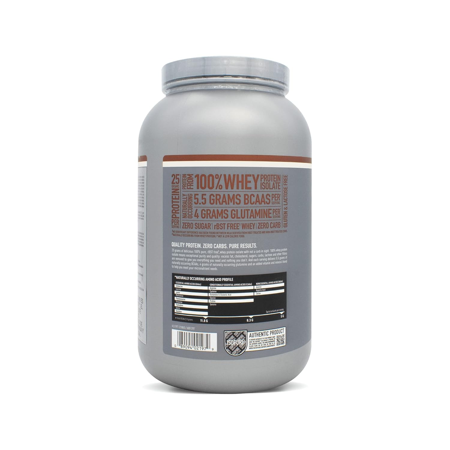 Natures Best Zero Carb Isopure Galletas con Crema 3 lb