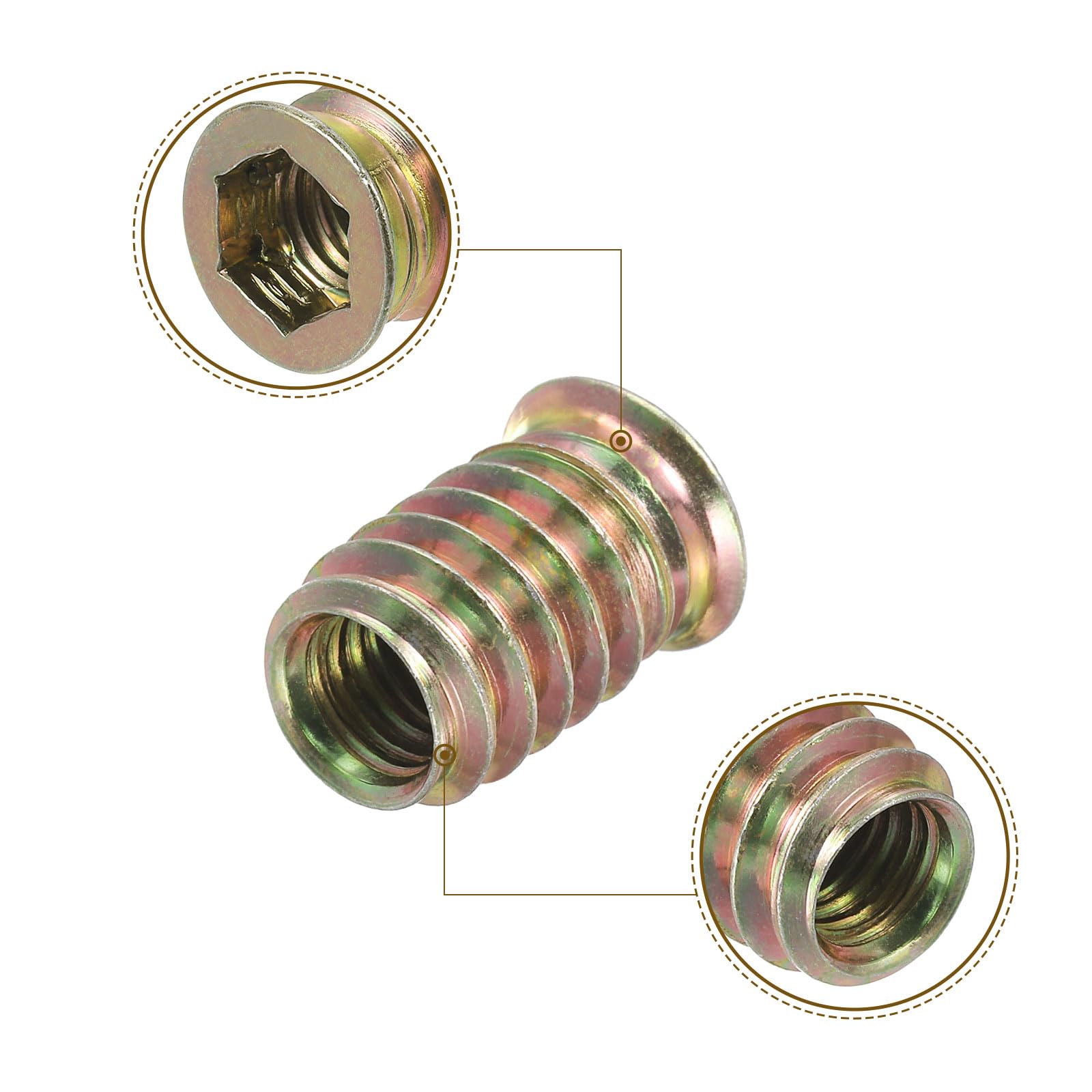 Hanger Bolts with Nuts - Carbon Steel Furniture Fasteners -5