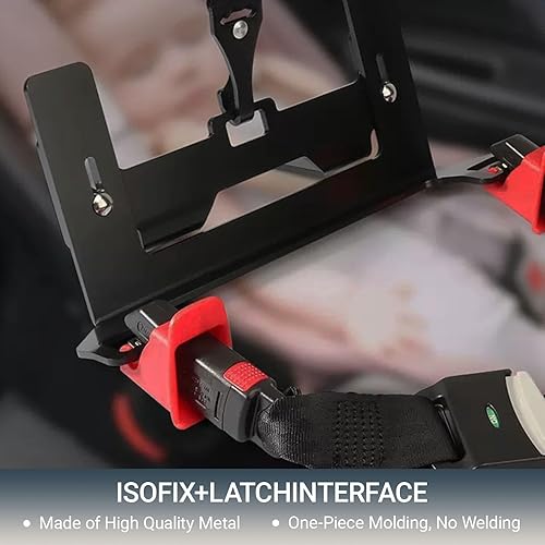 Miniatura 4 de ISOFIX - Soporte de interfaz universal para asiento de automóvil, kit de montaje de anclaje de asiento infantil ISOFIX con conector de cinturón para