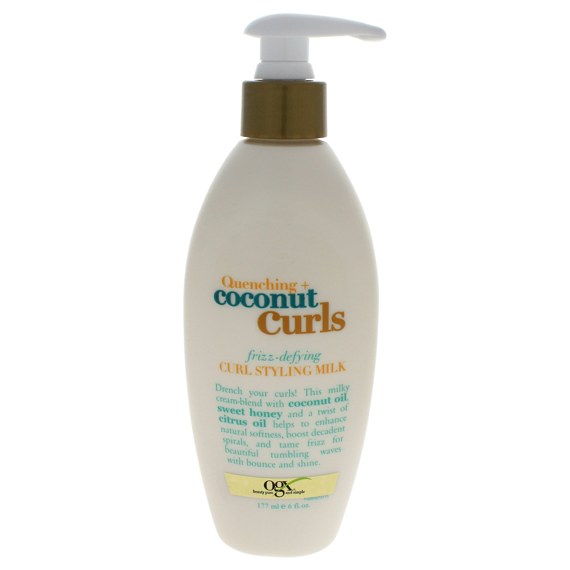Organix Quenching Plus Coconut Curls Frizz-Defying Curl Styling Milk, 6 Fluid Ounce