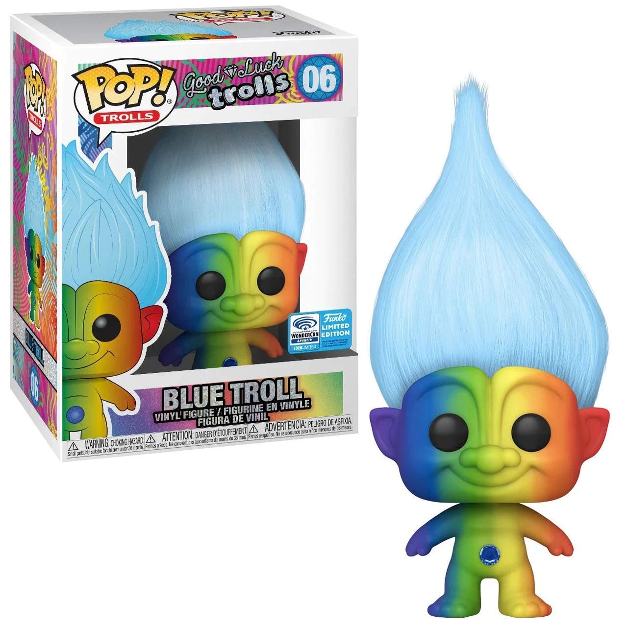 Amazon.co.jp: Funko POP!トロールズ-グッドラックトロール:ブルー